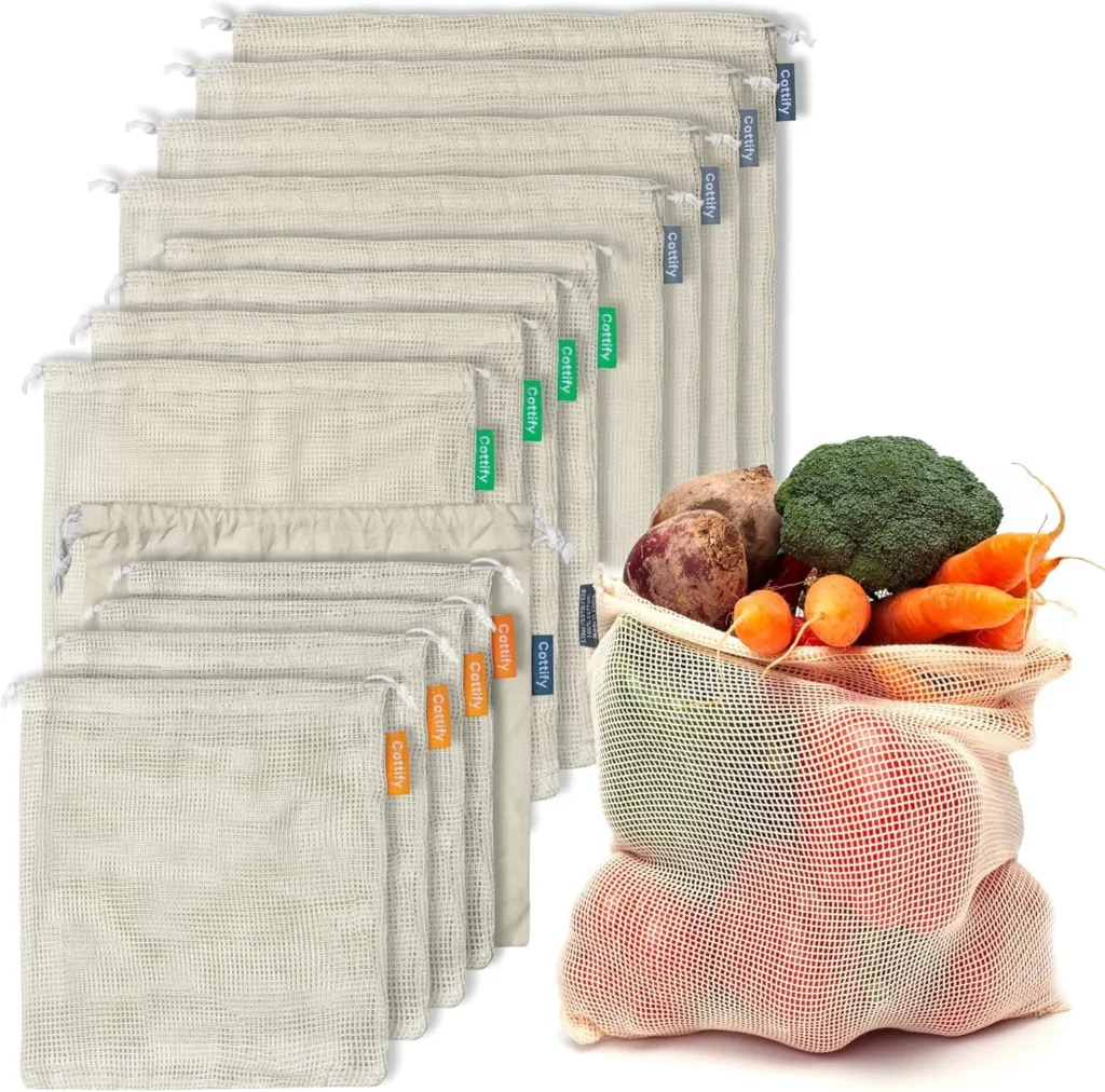 Organic Cotton Mesh Produce Bags