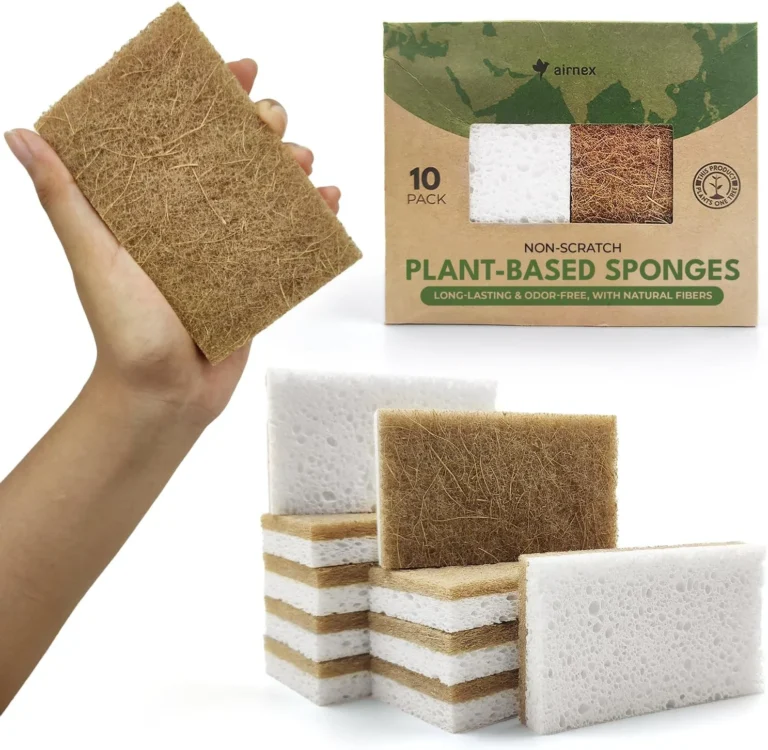 Eco‑Bell 10 Pack Biodegradable Natural Kitchen Sponges