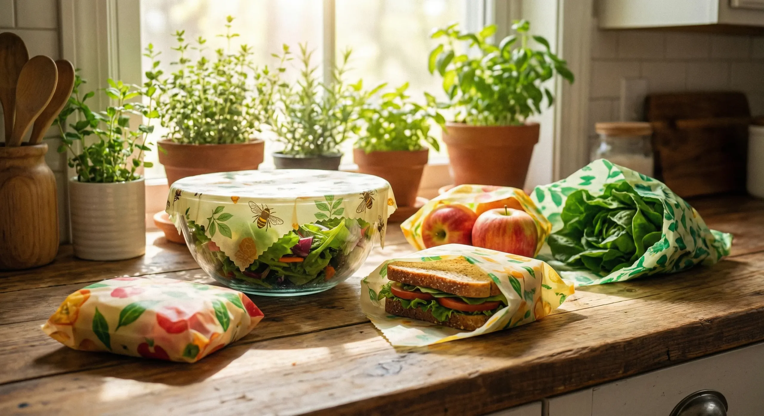 Beeswax Wrapping Paper Keep Food Fresh & Eco-Friendly