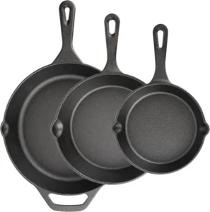 Cast Iron Skillet 3-Piece Set