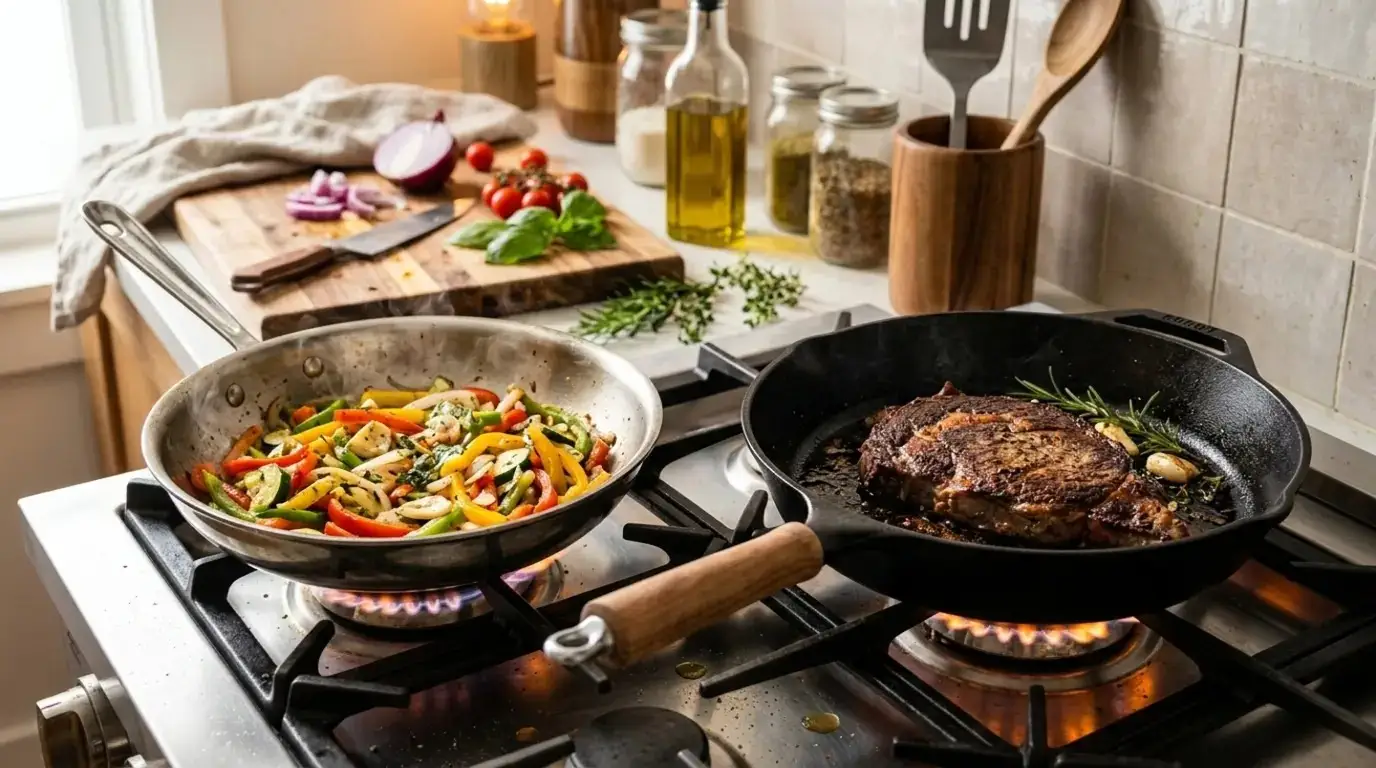 Stainless-vs-Cast-Iron-–-Discover-Which-Cookware-Wins-Every-Time!