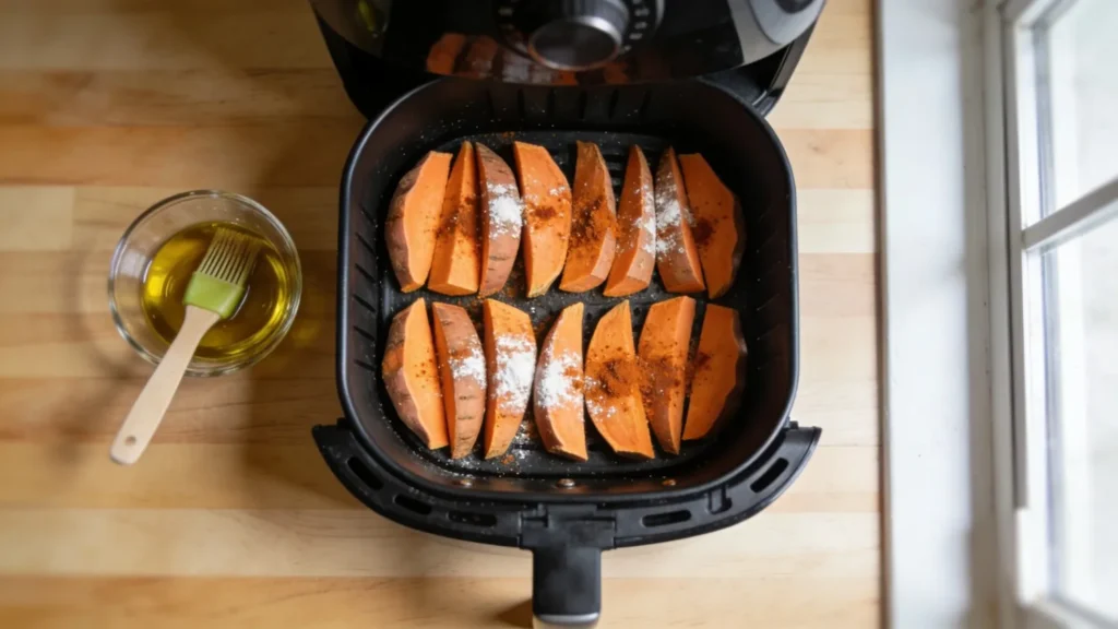 air fryer sweet potato wedges